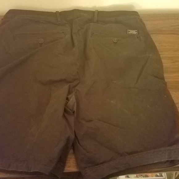 black abercrombie and fitch flat front shorts - Picture 3 of 4